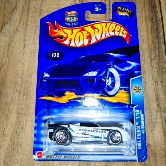 2003 Hot Wheels #172 Roll Patrol #1 40 Somethin Interceptor Police Die-cast Car - Picture 2 of 4